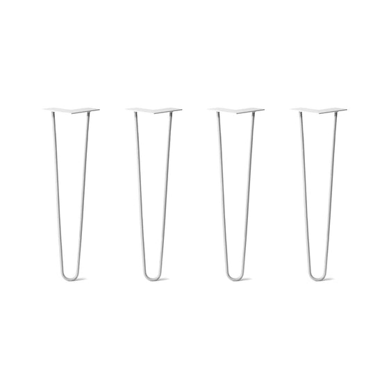DIY Hairpin Legs - Hairpin Legs Set of 4 - Sizes 4" to 40" Available - Raw Steel & Powder Coated - 3/8" or 1/2" Diameter