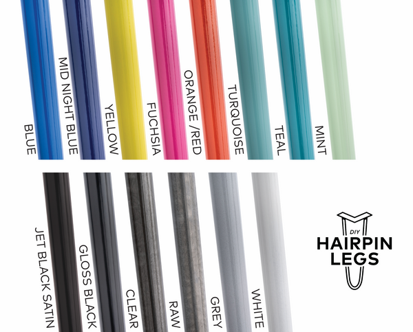 Colored outlet hairpin legs