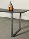 Dining Table - Raw Industrial Steel - Square Metal Table Leg - U Shape