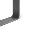Trapezoid Metal Leg - Close Up - Raw Steel
