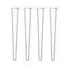Hairpin Legs Set of 4, 2-Rod Design - Raw Steel