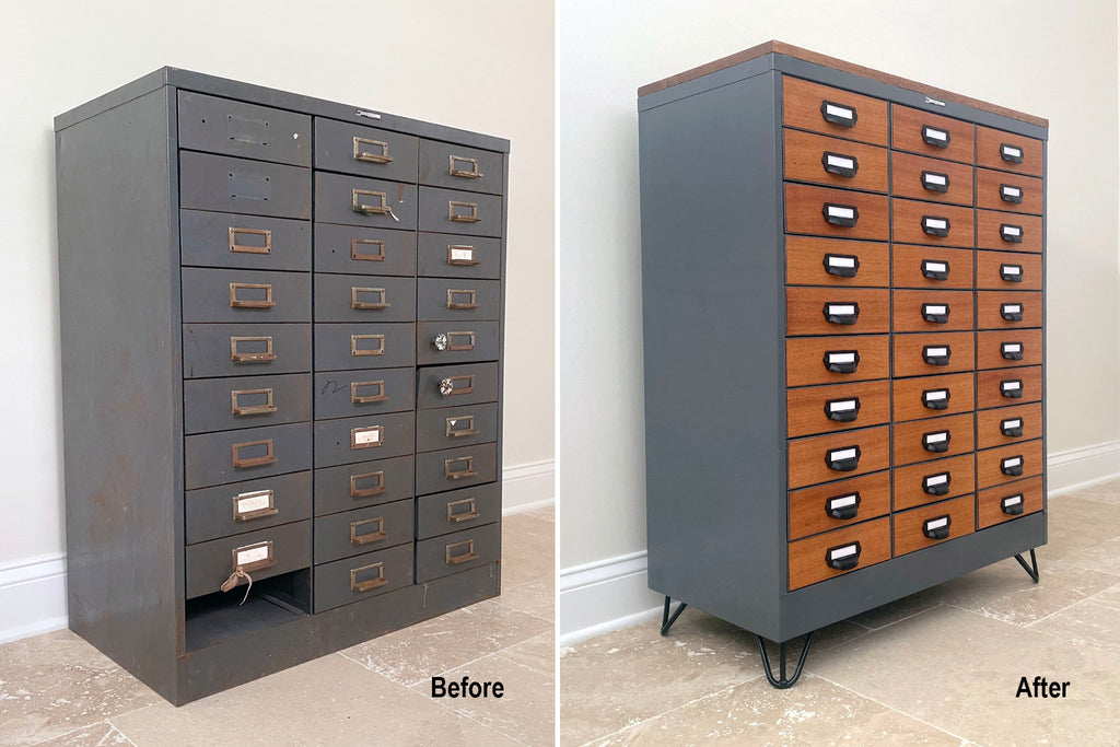 Antique Apothecary Cabinet Makeover with a few simple updates - Designed  Decor