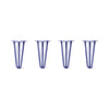 Hairpin Legs Set of 4, 3-Rod Design - Midnight Blue (Navy) Powder Coated Finish