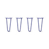 Hairpin Legs Set of 4, 2-Rod Design - Midnight Blue (Navy) Powder Coated Finish