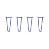 Hairpin Legs Set of 4, 2-Rod Design - Midnight Blue (Navy) Powder Coated Finish