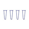 Hairpin Legs Set of 4, 2-Rod Design - Midnight Blue (Navy) Powder Coated Finish