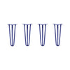 Hairpin Legs Set of 4, 3-Rod Design - Midnight Blue (Navy) Powder Coated Finish