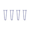 Hairpin Legs Set of 4, 2-Rod Design - Midnight Blue (Navy) Powder Coated Finish