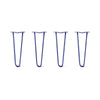 Hairpin Legs Set of 4, 2-Rod Design - Midnight Blue (Navy) Powder Coated Finish