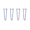 Hairpin Legs Set of 4, 2-Rod Design - Midnight Blue (Navy) Powder Coated Finish