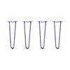Hairpin Legs Set of 4, 2-Rod Design - Midnight Blue (Navy) Powder Coated Finish