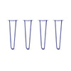 Hairpin Legs Set of 4, 2-Rod Design - Midnight Blue (Navy) Powder Coated Finish
