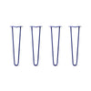 Hairpin Legs Set of 4, 2-Rod Design - Midnight Blue (Navy) Powder Coated Finish