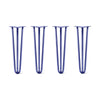 Hairpin Legs Set of 4, 3-Rod Design - Midnight Blue (Navy) Powder Coated Finish