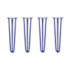 Hairpin Legs Set of 4, 3-Rod Design - Midnight Blue (Navy) Powder Coated Finish