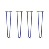 Hairpin Legs Set of 4, 2-Rod Design - Midnight Blue (Navy) Powder Coated Finish