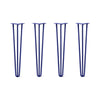 Hairpin Legs Set of 4, 3-Rod Design - Midnight Blue (Navy) Powder Coated Finish