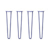 Hairpin Legs Set of 4, 2-Rod Design - Midnight Blue (Navy) Powder Coated Finish