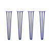 Hairpin Legs Set of 4, 3-Rod Design - Midnight Blue (Navy) Powder Coated Finish