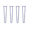 Hairpin Legs Set of 4, 2-Rod Design - Midnight Blue (Navy) Powder Coated Finish