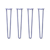 Hairpin Legs Set of 4, 2-Rod Design - Midnight Blue (Navy) Powder Coated Finish