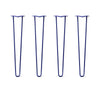 Hairpin Legs Set of 4, 2-Rod Design - Midnight Blue (Navy) Powder Coated Finish