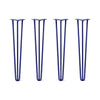 Hairpin Legs Set of 4, 3-Rod Design - Midnight Blue (Navy) Powder Coated Finish