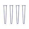 Hairpin Legs Set of 4, 2-Rod Design - Midnight Blue (Navy) Powder Coated Finish