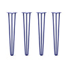 Hairpin Legs Set of 4, 3-Rod Design - Midnight Blue (Navy) Powder Coated Finish