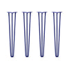 Hairpin Legs Set of 4, 3-Rod Design - Midnight Blue (Navy) Powder Coated Finish