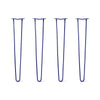 Hairpin Legs Set of 4, 2-Rod Design - Midnight Blue (Navy) Powder Coated Finish