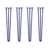 Hairpin Legs Set of 4, 3-Rod Design - Midnight Blue (Navy) Powder Coated Finish