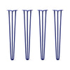 Hairpin Legs Set of 4, 3-Rod Design - Midnight Blue (Navy) Powder Coated Finish