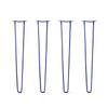Hairpin Legs Set of 4, 2-Rod Design - Midnight Blue (Navy) Powder Coated Finish