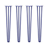 Hairpin Legs Set of 4, 3-Rod Design - Midnight Blue (Navy) Powder Coated Finish