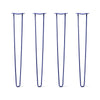 Hairpin Legs Set of 4, 2-Rod Design - Midnight Blue (Navy) Powder Coated Finish