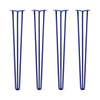 Hairpin Legs Set of 4, 3-Rod Design - Midnight Blue (Navy) Powder Coated Finish