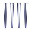 Hairpin Legs Set of 4, 3-Rod Design - Midnight Blue (Navy) Powder Coated Finish