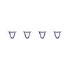 Hairpin Legs Set of 4, 2-Rod Design - Midnight Blue (Navy) Powder Coated Finish