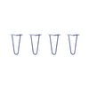 Hairpin Legs Set of 4, 2-Rod Design - Midnight Blue (Navy) Powder Coated Finish