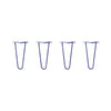 Hairpin Legs Set of 4, 2-Rod Design - Midnight Blue (Navy) Powder Coated Finish