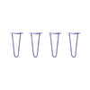 Hairpin Legs Set of 4, 2-Rod Design - Midnight Blue (Navy) Powder Coated Finish