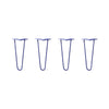 Hairpin Legs Set of 4, 2-Rod Design - Midnight Blue (Navy) Powder Coated Finish
