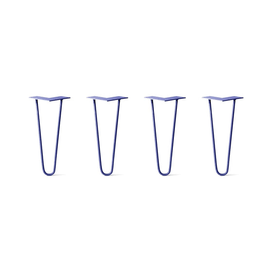 Hairpin Legs Set of 4, 2-Rod Design - Midnight Blue (Navy) Powder Coated Finish