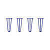 Hairpin Legs Set of 4, 3-Rod Design - Midnight Blue (Navy) Powder Coated Finish