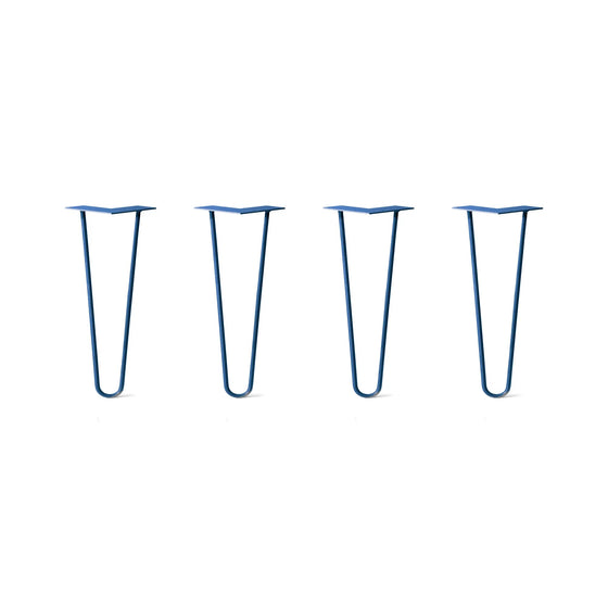 Hairpin Legs Set of 4, 2-Rod Design - Midnight Blue (Navy) Powder Coated Finish