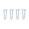 Hairpin Legs Set of 4, 2-Rod Design - Midnight Blue (Navy) Powder Coated Finish