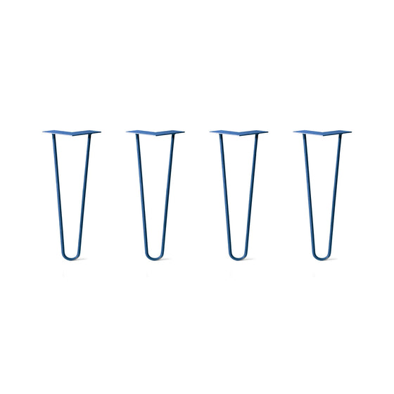 Hairpin Legs Set of 4, 2-Rod Design - Midnight Blue (Navy) Powder Coated Finish
