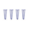 Hairpin Legs Set of 4, 3-Rod Design - Midnight Blue (Navy) Powder Coated Finish