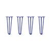 Hairpin Legs Set of 4, 3-Rod Design - Midnight Blue (Navy) Powder Coated Finish